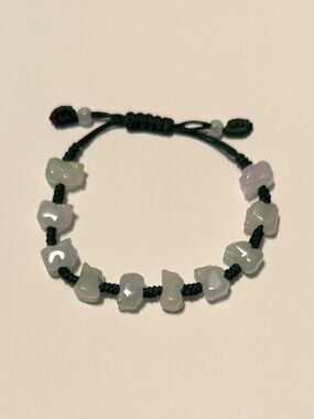 Authentic Vintage Jade Bead Bracelet from Korea